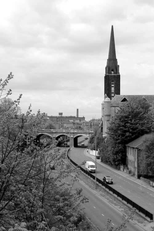 Denburn Road | Aberdeen The spire of The Triple Kirks ruins.