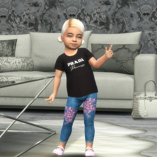 xplatinumxluxexsimsx:‘Prada Princess’ Toddler teeDOWNLOAD (Patreon - Free!)