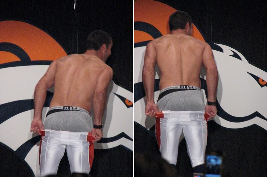 Eric Decker trying on new Denver Broncos uniform!