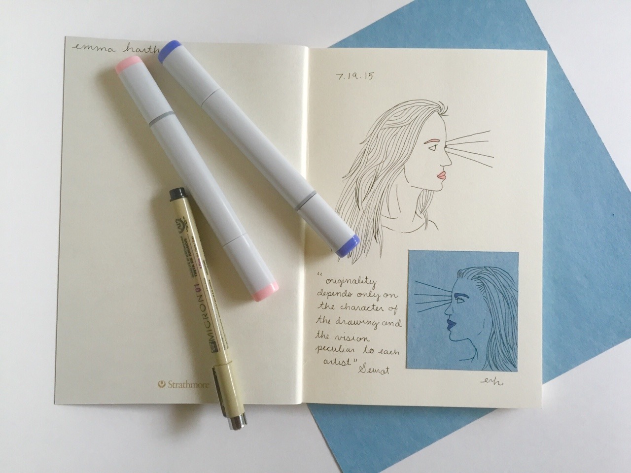 runningtwin:  “Originality depends only on the character of the drawing and the