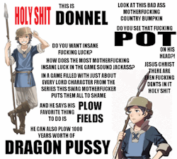 ireallylikeblank:  Donnel is a boss. And yes, I paired him with Nowi.   My Donnel is a Dread Fighter, maxed in every stat but magic, with maxed Tome/Axe/Sword and some kickass abilities to boot. I just throw him into armies, alone, and they break like
