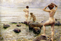   A Morning Dip, by Paul-Gustave Fischer. Via The Athenaeum.
