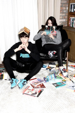 kmagazinelovers:  f(x) Krystal and Ahn Jae