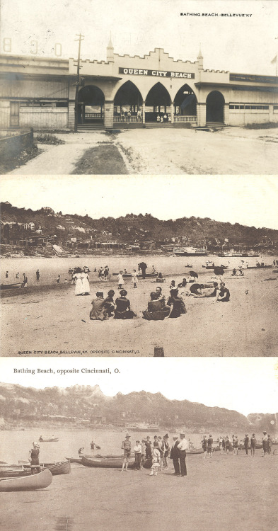 Swimmers used to flock to the Ohio River to beat the heat. Kentucky had several popular sandy bathin