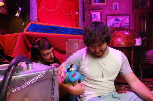 Shane And Ryan On Set Of Puppet History