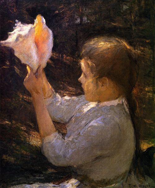 Child with a Seashell, 1902, Frank W. Bensonhttps://www.wikiart.org/en/frank-w-benson/child-with-a-s