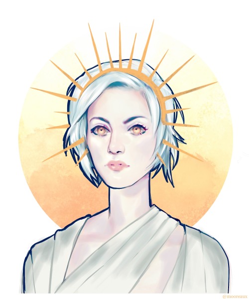 bleden-mark:The sun rising in the south.Sian, Archon of the Tiers, by @mooreaux​ ☀️