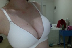 awaioppai:  Bought a bra to wear with t-shirts. My boobs are literally falling out of it.