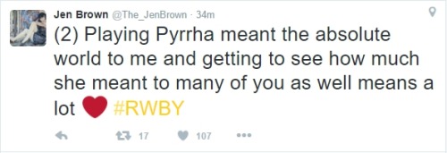 pyrrhafallnikos:Jen Brown on Pyrrha’s ‘Destiny’This makes me so happy…. And also still very s