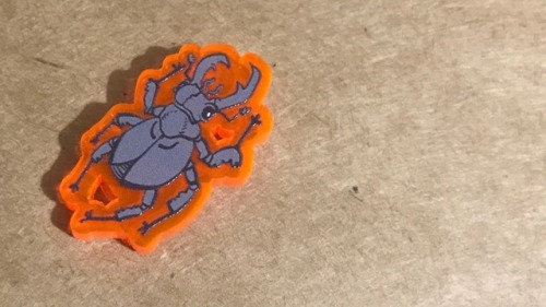 I made these little acrylic pin badges and I wanna sell some??Would anyone even be interested??
