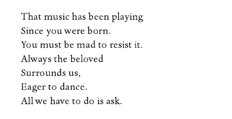 soracities:Gregory Orr, “Ask the tree or the house”, How Beautiful the Beloved[Text ID: “That music 