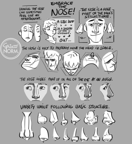 Tuesday Tips - Embrace The Nose / It’s very easy to take shortcuts when drawing the nose, and honest