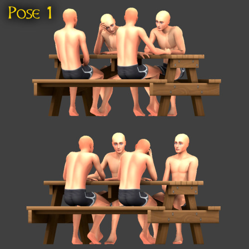 New posepack: Picnic Table pose requestI’m going to stop numbering my requests and only number posep