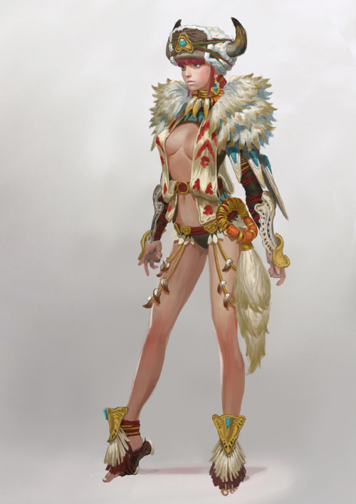 Indigena_female costume  Junseok Kwon www.artstation.com/artwork/oEdLk