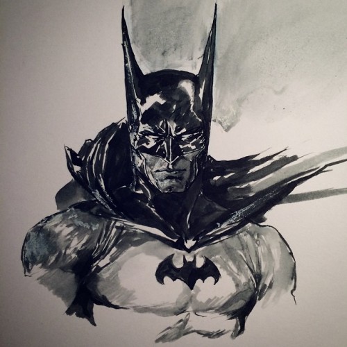 daverapoza:Batman ink sketch :)! #batman #dc #dccomics #sketch #inks daverapoza.com