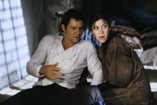 theorganasolo:Carrie Fisher and Harrison Ford filming Return of the Jedi