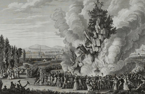 Célébration en 1792 de la prise de la Bastille.