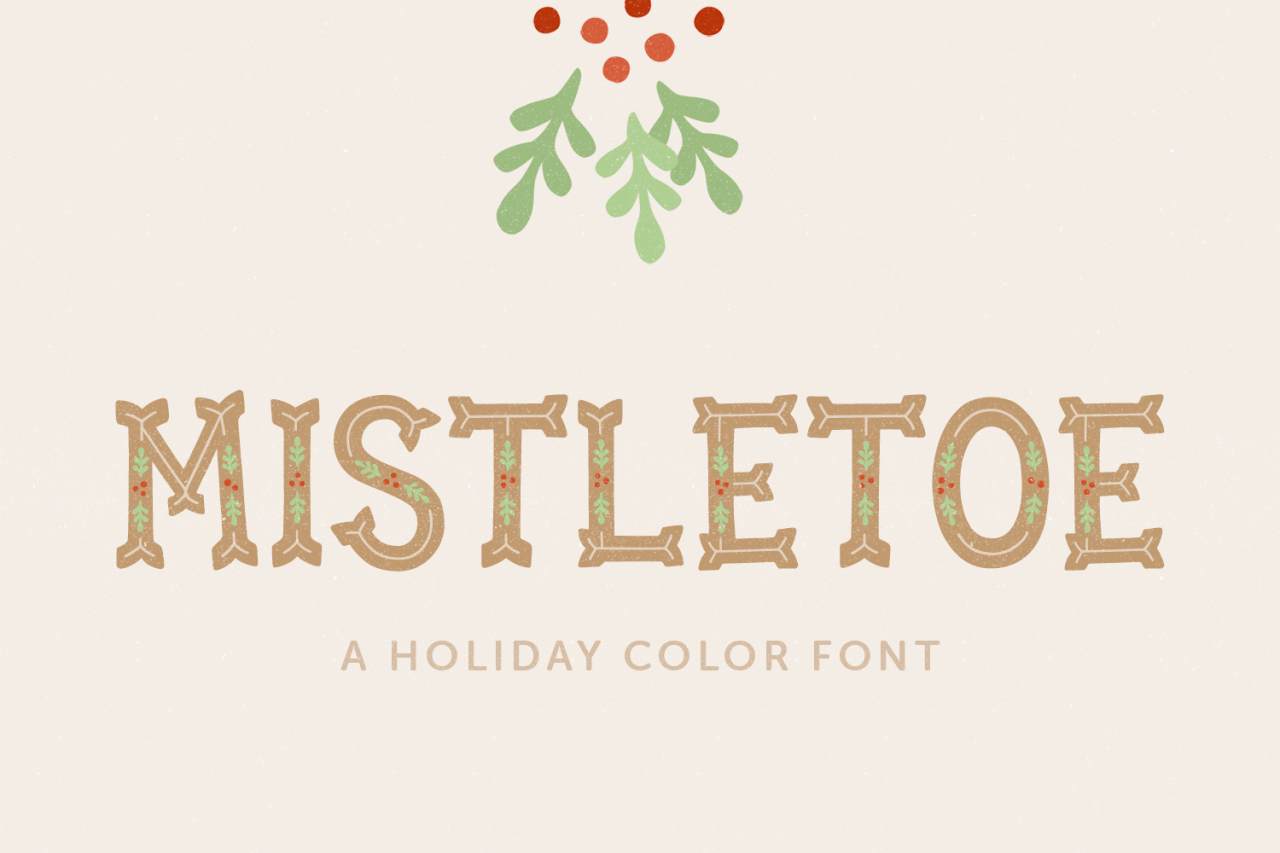 Mistletoe Font Poster
