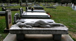 sixpenceee:  “Asleep” is the marble gravestone of Laurence Matheson (1930-1987), sculpted at the request of his widow by artist Peter Shipperheyn.The grave of Laurence Matheson is located in the Mount Macedon Cemetery of Victoria, Australia.  