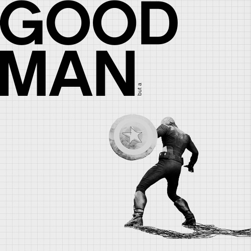 oddbucky: requested by anon ► Steve Rogers + Black &amp;  White theme