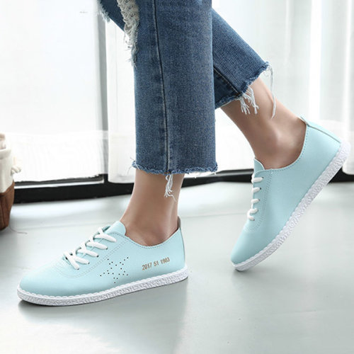 retokyo:Lace Up Casual Breathable Flat Shoes