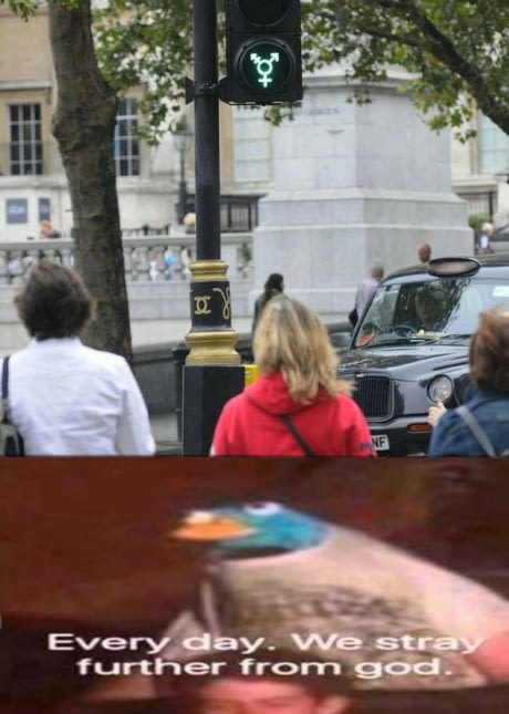 awesomacious:Trafalgar Sqaure traffic lights London lol   I literally grimace when considering how much whining by a small amount of morons can effect an actual change like this.   Fuck man.  These people are a plague.  (These people being morons