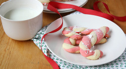 sketchinfun:  thecakebar:  Candy Cane Cookies Tutorial {click link for full tutorial}  Love these cookies! I need to make some!!! :D 