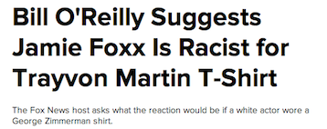 lagiaconde:  jaimie foxx wears a trayvon martin shirt to the BET awards. the headlines:
