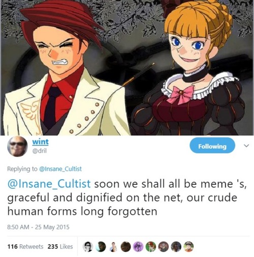 Umineko Dril Tweets: Part FourPart one.  Part two. Part three. Catch them all at seadrils on twitter