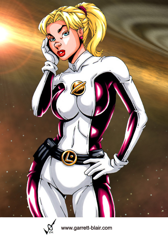 fantasy-scifi:  Saturn Girl 5 by Garrett Blairby Mythical-Mommy