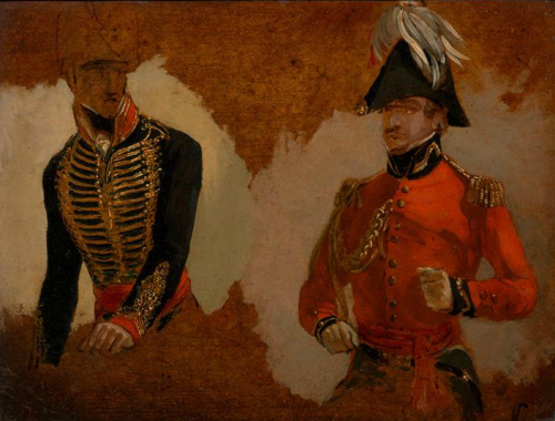 George Jones Studies of Royal House Artillery Uniforms for The Battle of Waterloo, 1815