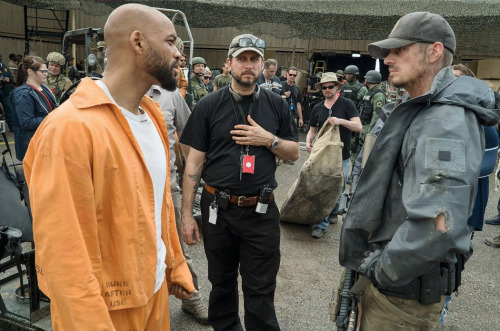  David Ayer with cast and crew while filming Suicide Squad (2016)