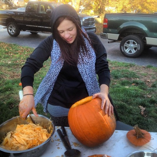 Porn Pics Carving pumpkins with my punkin. @e_larrea