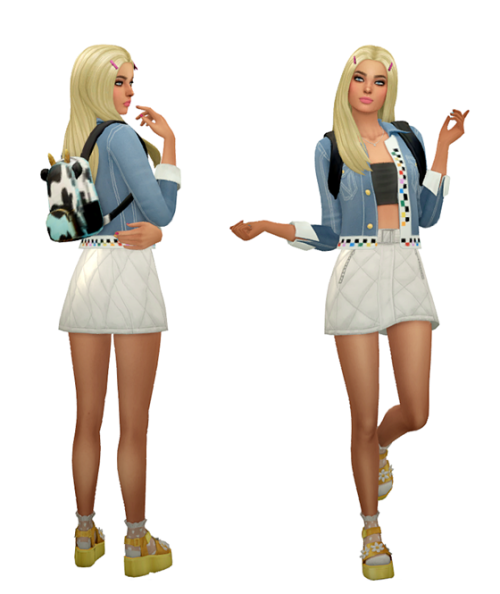 TS4 Maxis Match Lookbook #3 Skin / Face / Hair / Eyebrows / Eyes / Nosemask Clothing - TopNara Jacke