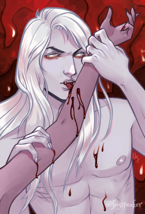 feyspeaker:My Vladimir postcard illustration for The Pink Ward District zine hosted by @leagueofzine