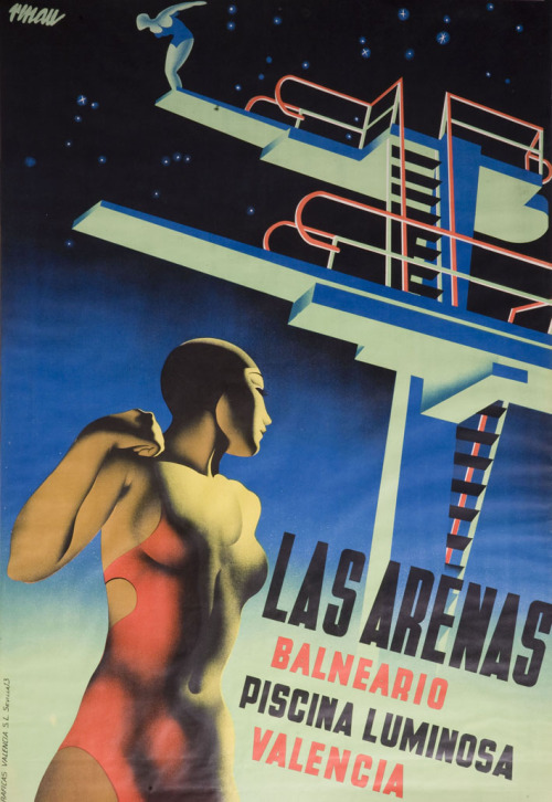 Josep Renau, poster artwork for Las Arenas, 1932, Valenica, Spain. Museu Nacional d'Art de Catalunya