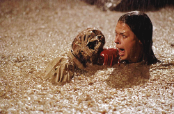 vintagegal:The skeletons that emerge from the swimming pool while Diane searches for help are actual skeletons. JoBeth Williams didn’t know this until after the scene was shot. Poltergeist (1982) dir. Tobe Hooper (via)