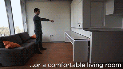 hidekiryuga:  pdy93:  gai-jin:  huffingtonpost:  See all of the functionality of this amazing home unit here. (Developed by MIT Media Lab)  I would feel like I was in the movie the 5th Element and I would never leave my house   Want  Neat.