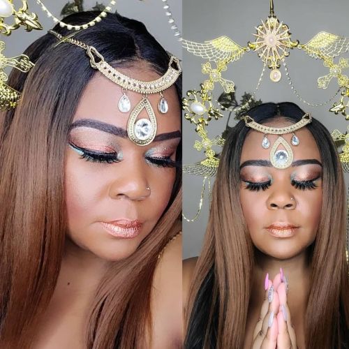 ⭐ HIGH PRIESTESS ⭐ #HALLOWEEN2021#goddessisis #highpriestess #halo #crown #ModelAsiaMonet #amloveora