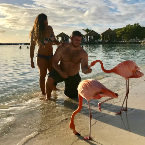 Joe Kovacs enjoying his time at Aruba with his lovely woman. I have cropped the original photos so t