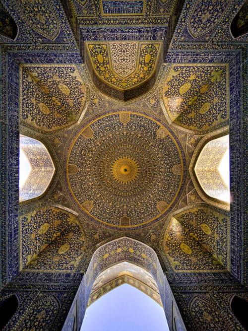 littlelimpstiff14u2:  The Stunning and Very Rare Architectural Photography of Iranian Mosque Interiors by Mohammad Rez Domiri These incredible photos capture the intricate detail of the Middle East’s grandest temples - a kaleidoscope of colours on their