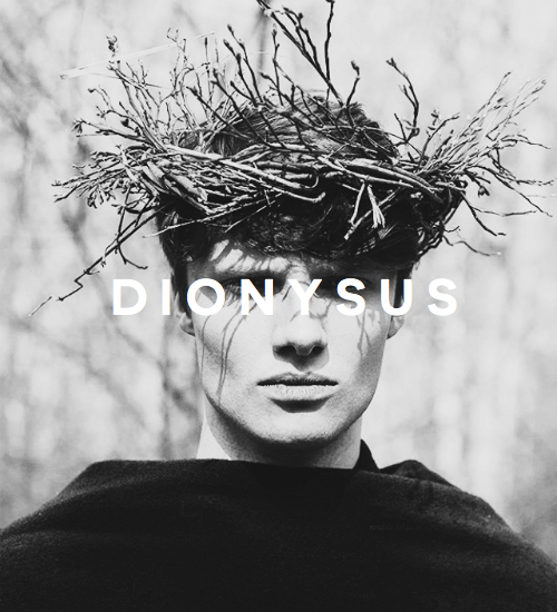 vassilias:  MYTHOLOGY MEME  |  [6/9] GREEK GODS & GODDESSES » DIONYSUS  Dionysus was the god of wine and winemaking, theater, ecstasy, and madness in greek mythology. He was the son of Zeus and Semele, a nymph who was killed by the overpowering