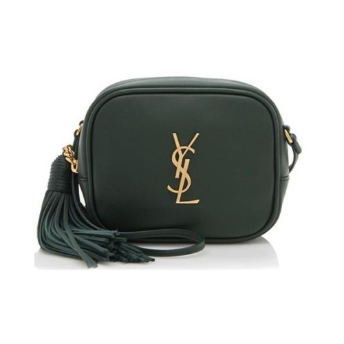 Pre-Owned Saint Laurent Leather Blogger Bag ❤ liked on Polyvore (see more leather purses)