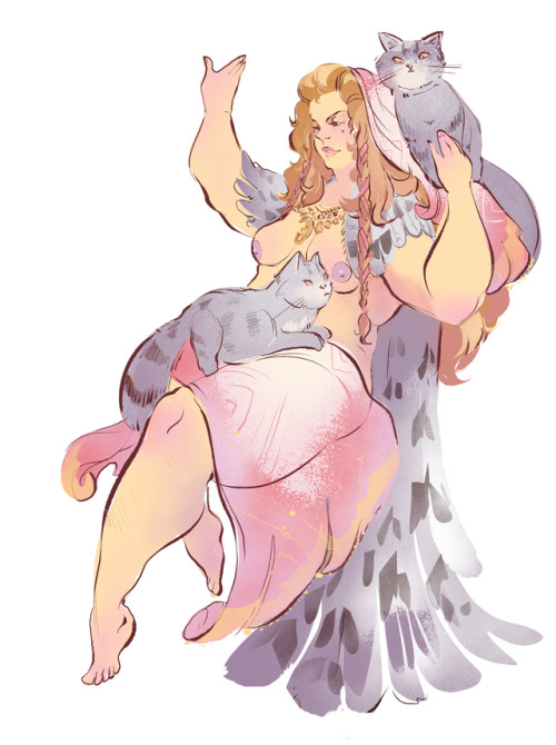 theladyvulpe: hpheisler: freyja’s gonna slay ya This is the first time I have seen Freyja draw