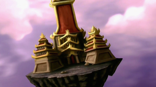 avatar-scenery:ATLA Scenery - Fire Nation Palace - Reality vs. Aang’s Nightmare