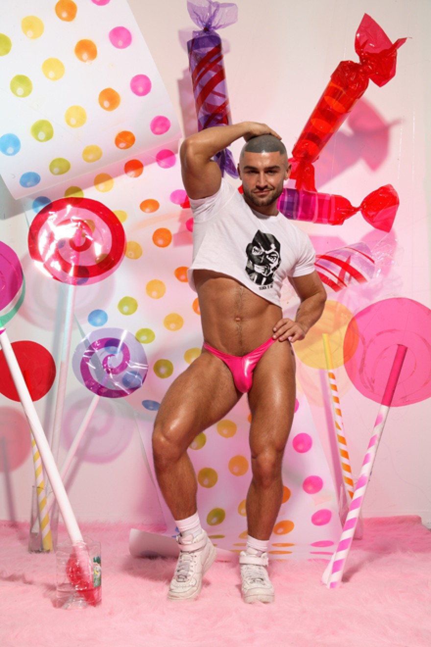 Slick It Up’s Candy ThongComplete Himbo photos to show it off