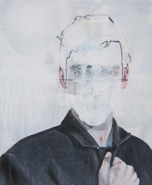  antoinecordet: MAKE A LIVING; acrylic and marker on canvas; 18x15 in 