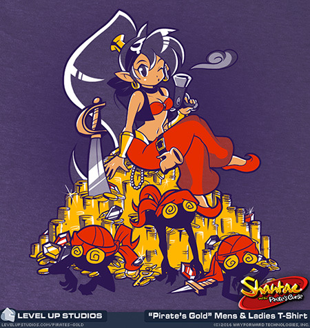 I ordered this awesome t-shirt the other day.
I cannot wait for physical Shantae Half-Genie Hero!!!!
http://www.levelupstudios.com/pirates-gold