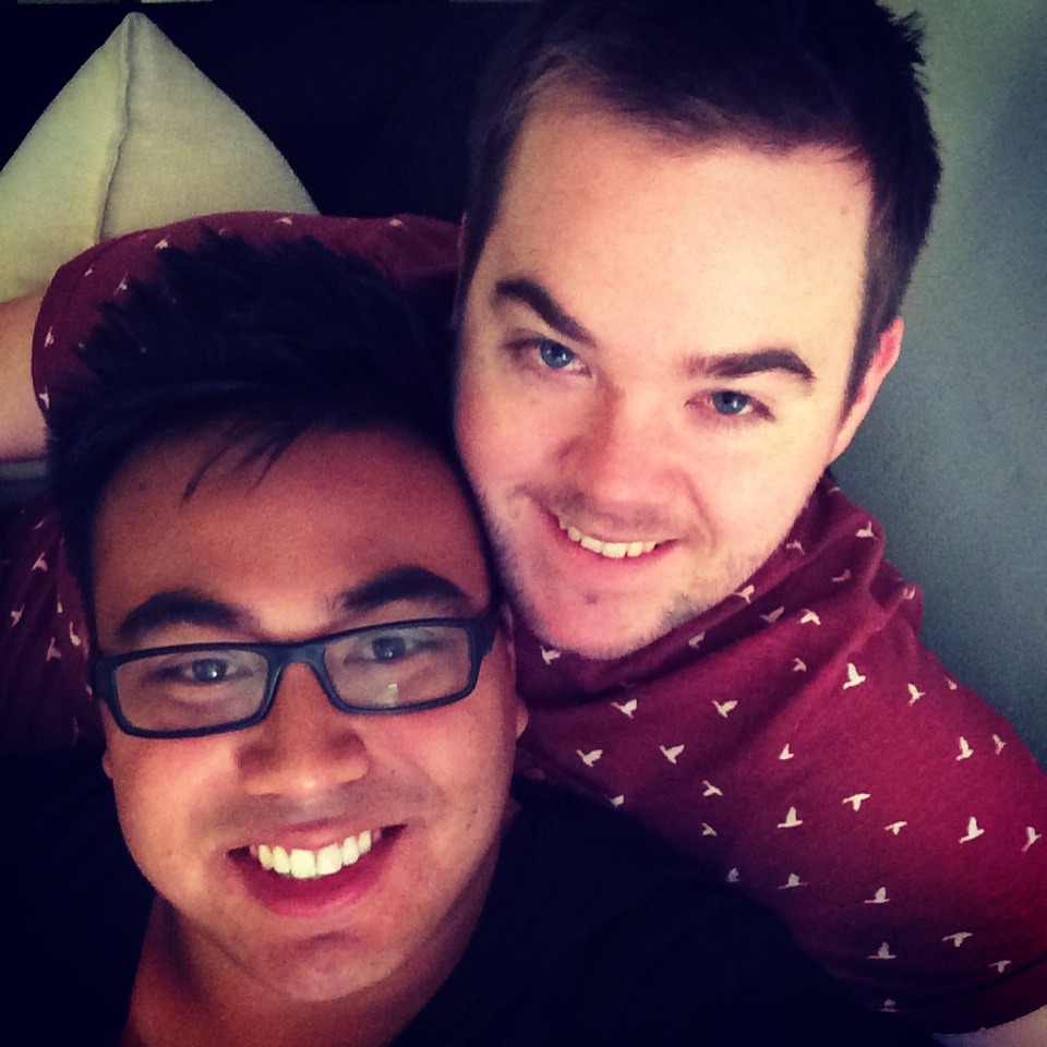 thegaycard:  imhereforthemen:  Smiling because we are finally together after 7 months