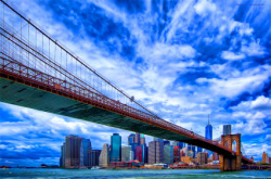  Beautiful skies today over the Brooklyn Bridge &amp; Lower Manhattan.   				Inga&rsquo;s Angle One shutterbug&rsquo;s take on the Big Apple 		  